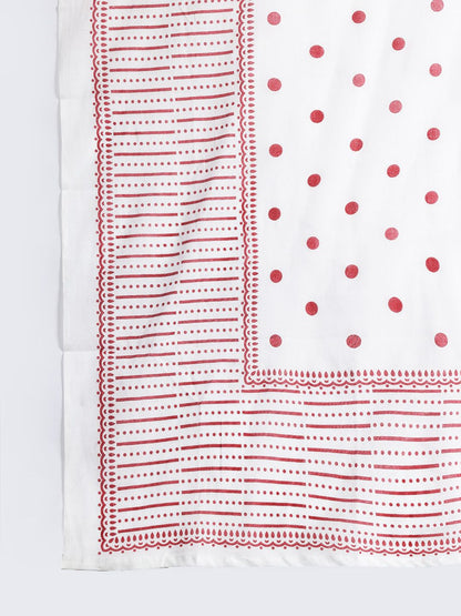 Printed Panelled Sequinned Pure Cotton Kurta with Trousers & With Dupatta