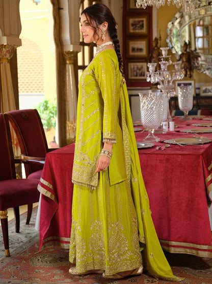 Women Ethnic Motifs Embroidered Regular Mirror Work Kurta with Palazzos & Dupatta