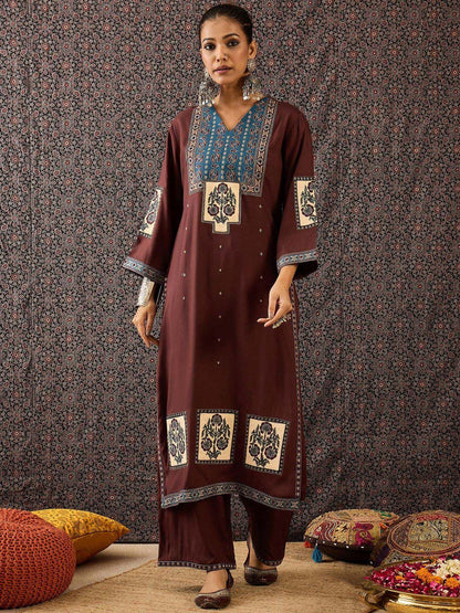 Women Ethnic Motifs Printed Regular Kurta with Trousers & With Dupatta