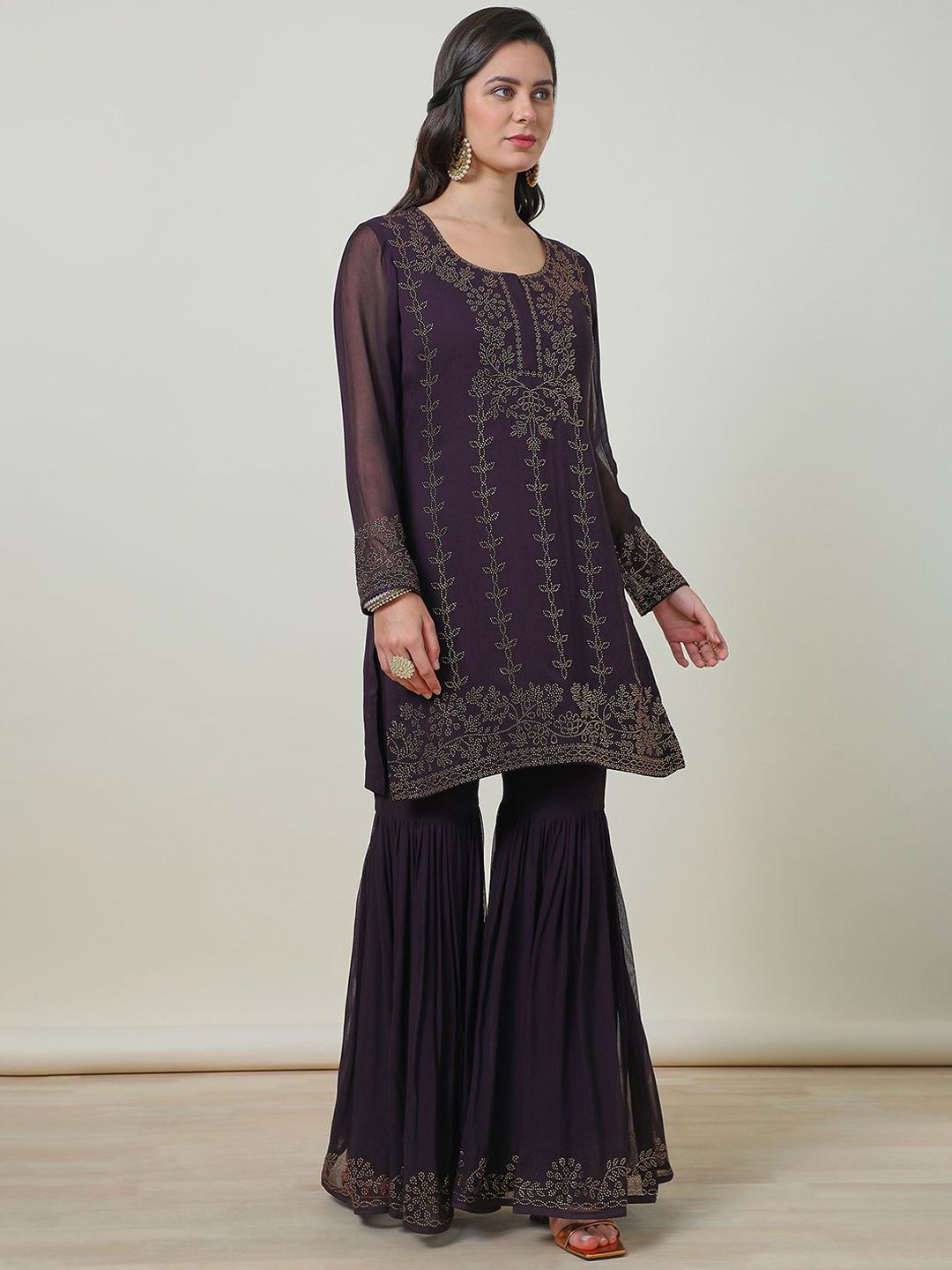 Dhiyona SO Women's Georgette Suit Set With Stone Work