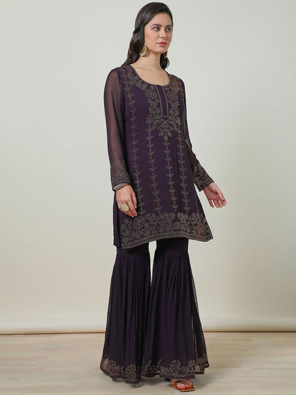 Dhiyona SO Women's Georgette Suit Set With Stone Work