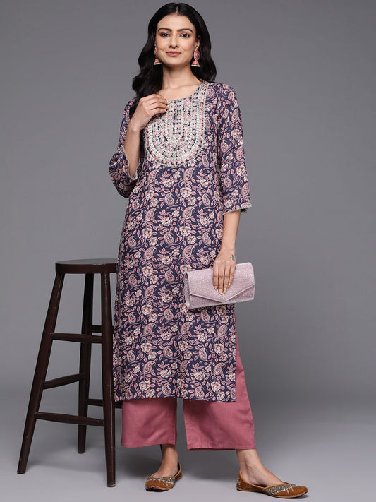 Dhiyona IE Paisley Printed Sequinned Kurta