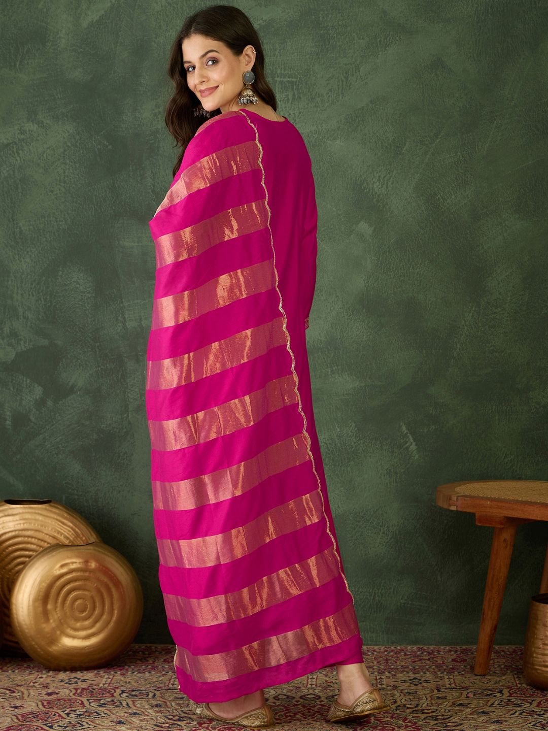 Dhiyona KA Women Embroidered A-Line Kurta Set