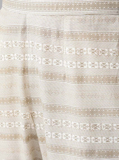 Dhiyona IE Women Printed Shoulder Straps Pure Cotton Top with Trousers