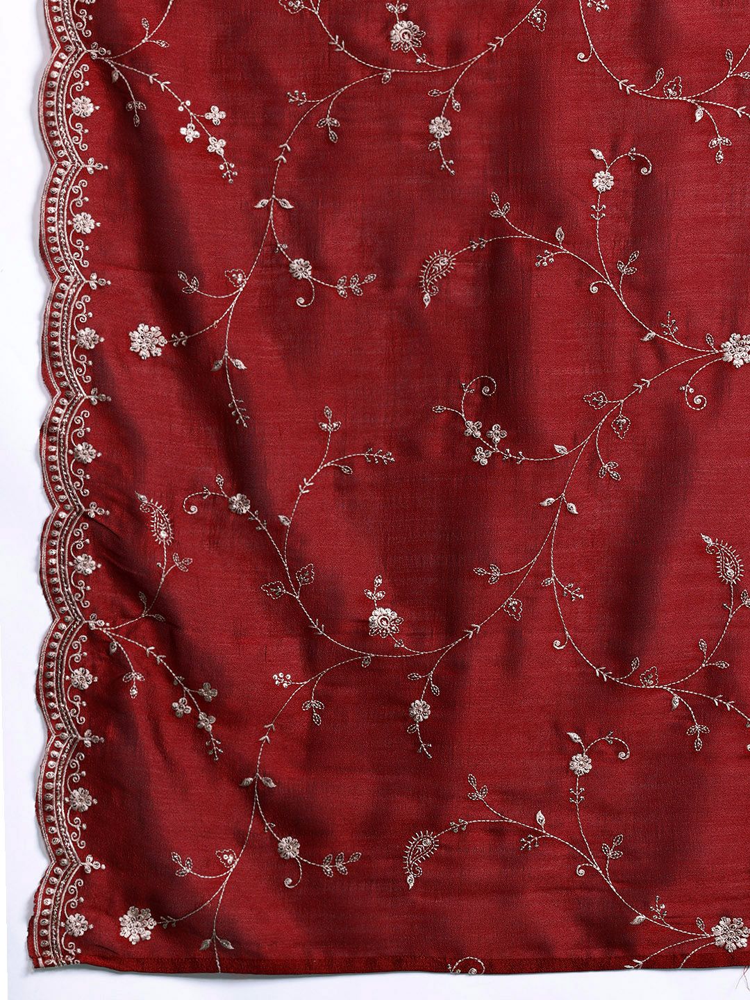 Ethnic Motifs Embroidered Sequinned Kurta with Trousers & Dupatta