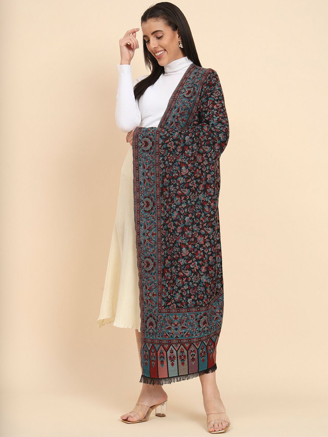 Dhiyona PA Floral Woven Design Shawl