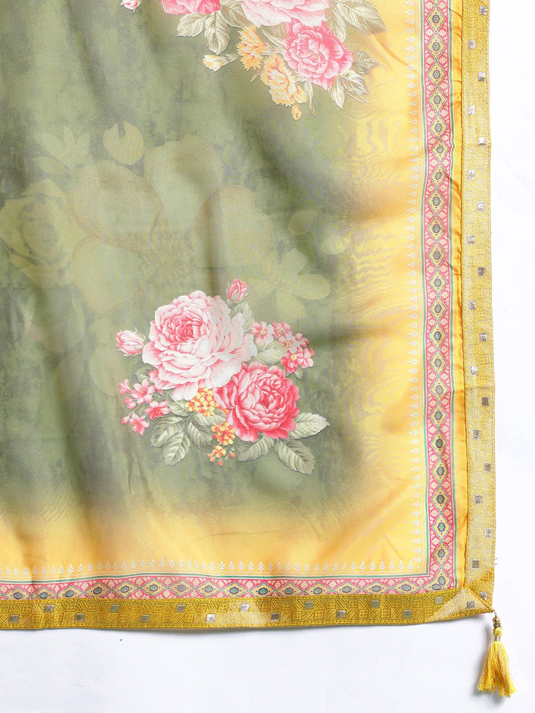 Ethnic Motifs Regular Kurta with Trousers & Dupatta