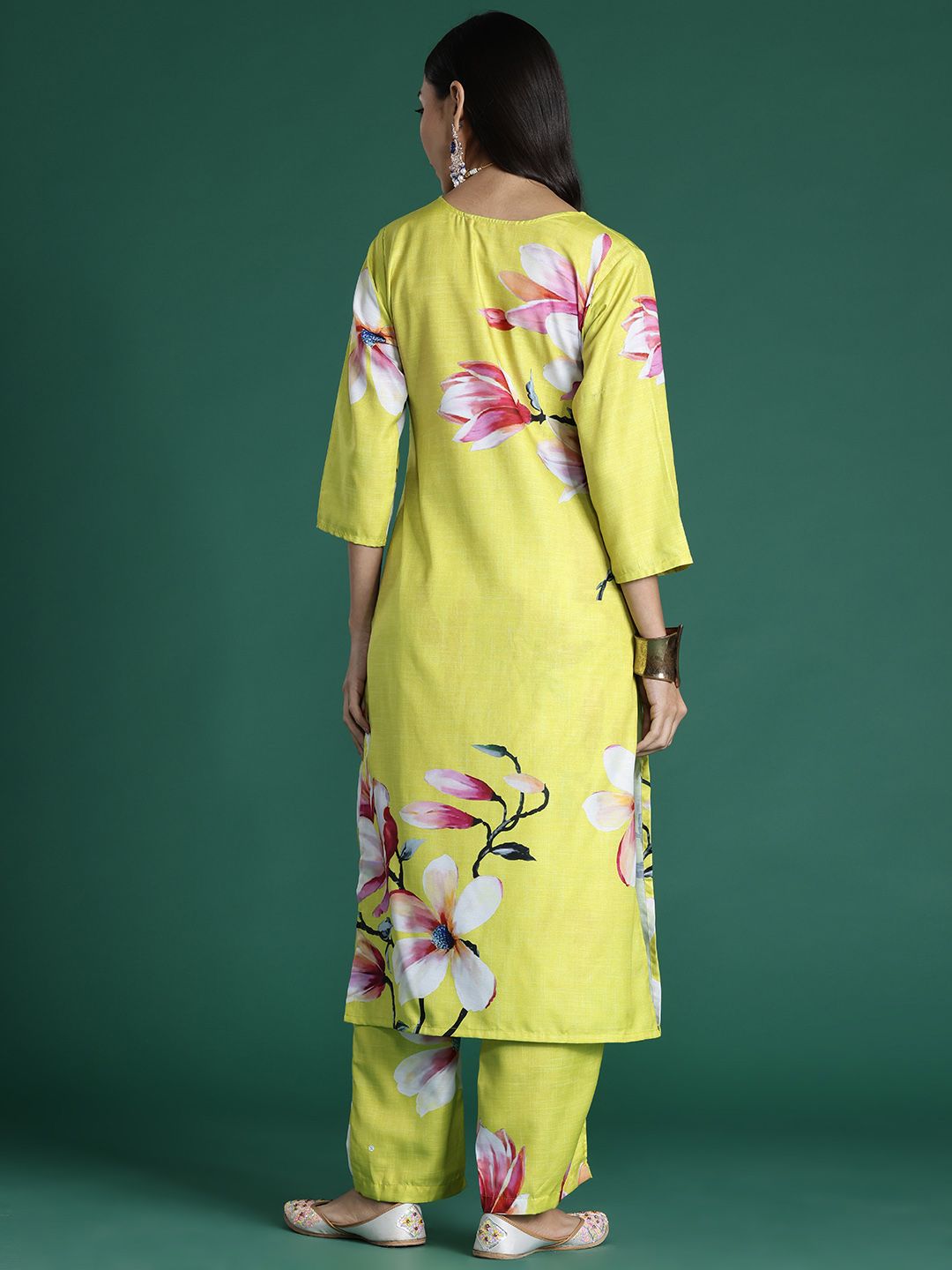 Dhiyona IE Floral Printed Kurta with Trousers