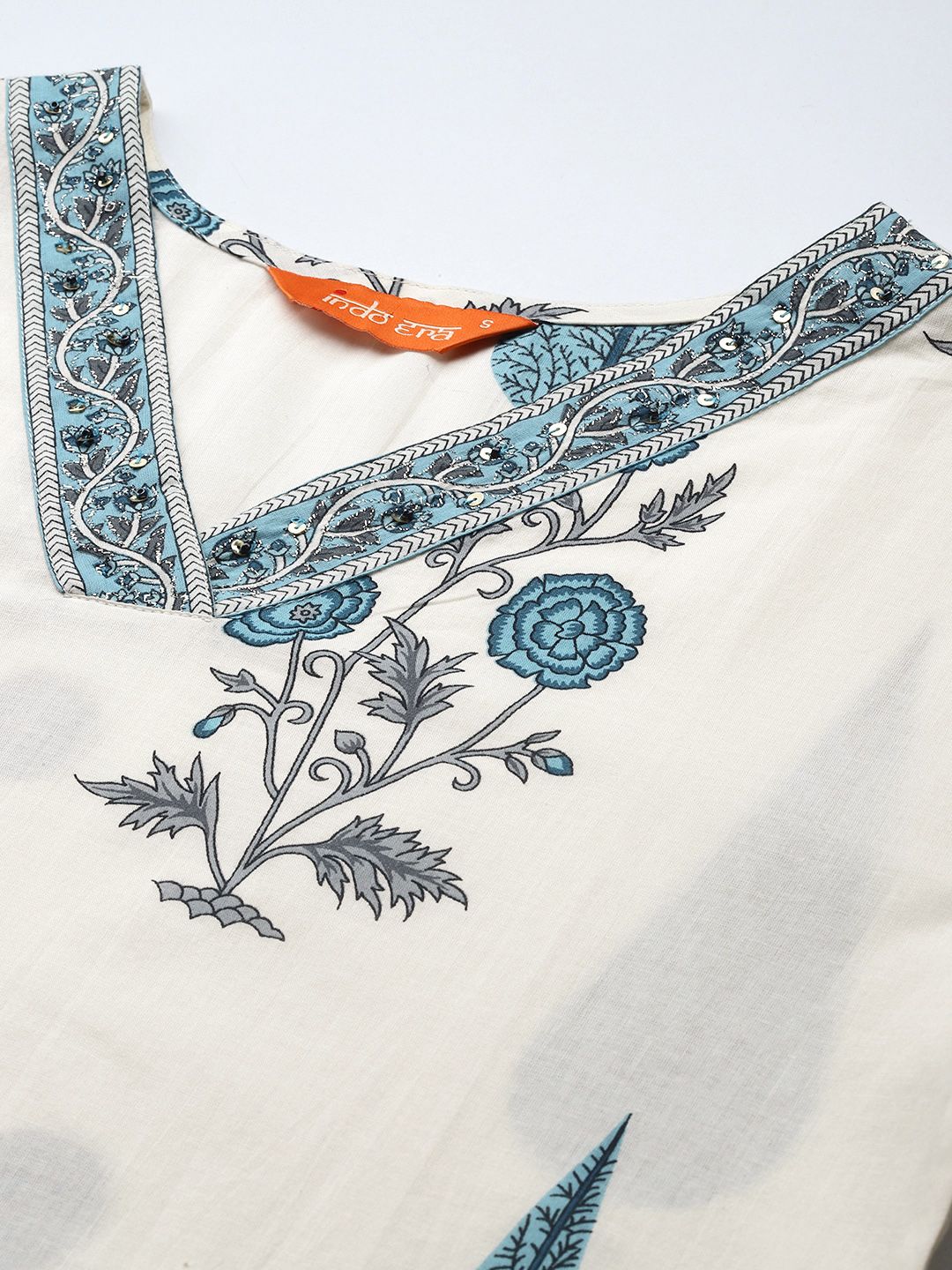 Dhiyona IE Floral Printed Regular Kurta with Trousers