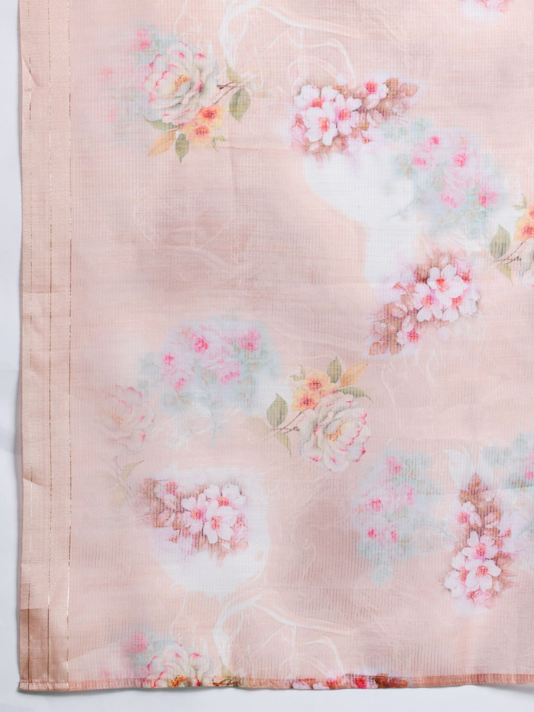 Dhiyona IE Women Floral Embroidered Thread Work Cotton Kurta with Trousers & With Dupatta