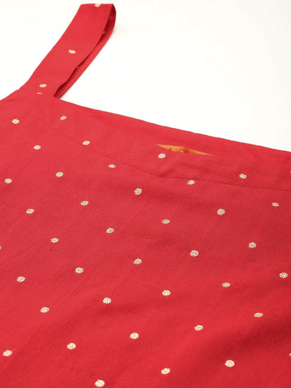 Dhiyona IE Zari Chanderi Silk Kurta With Trousers & Dupatta