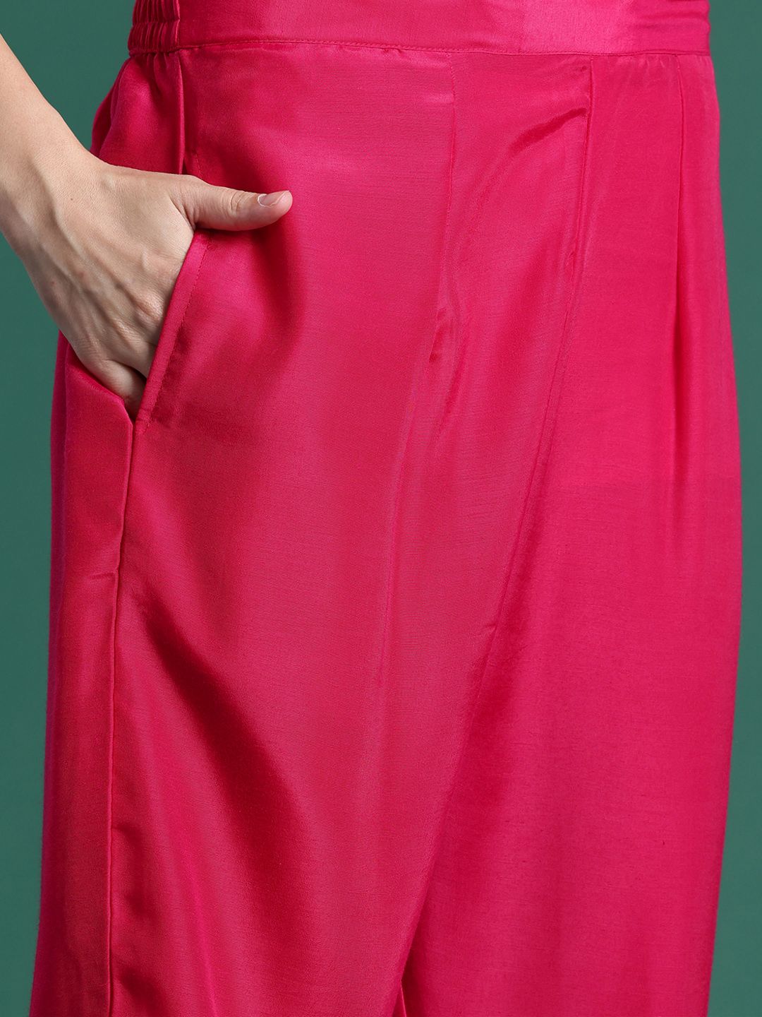 Ethnic Motifs Embroidered Regular Kurta With Trousers & Dupatta