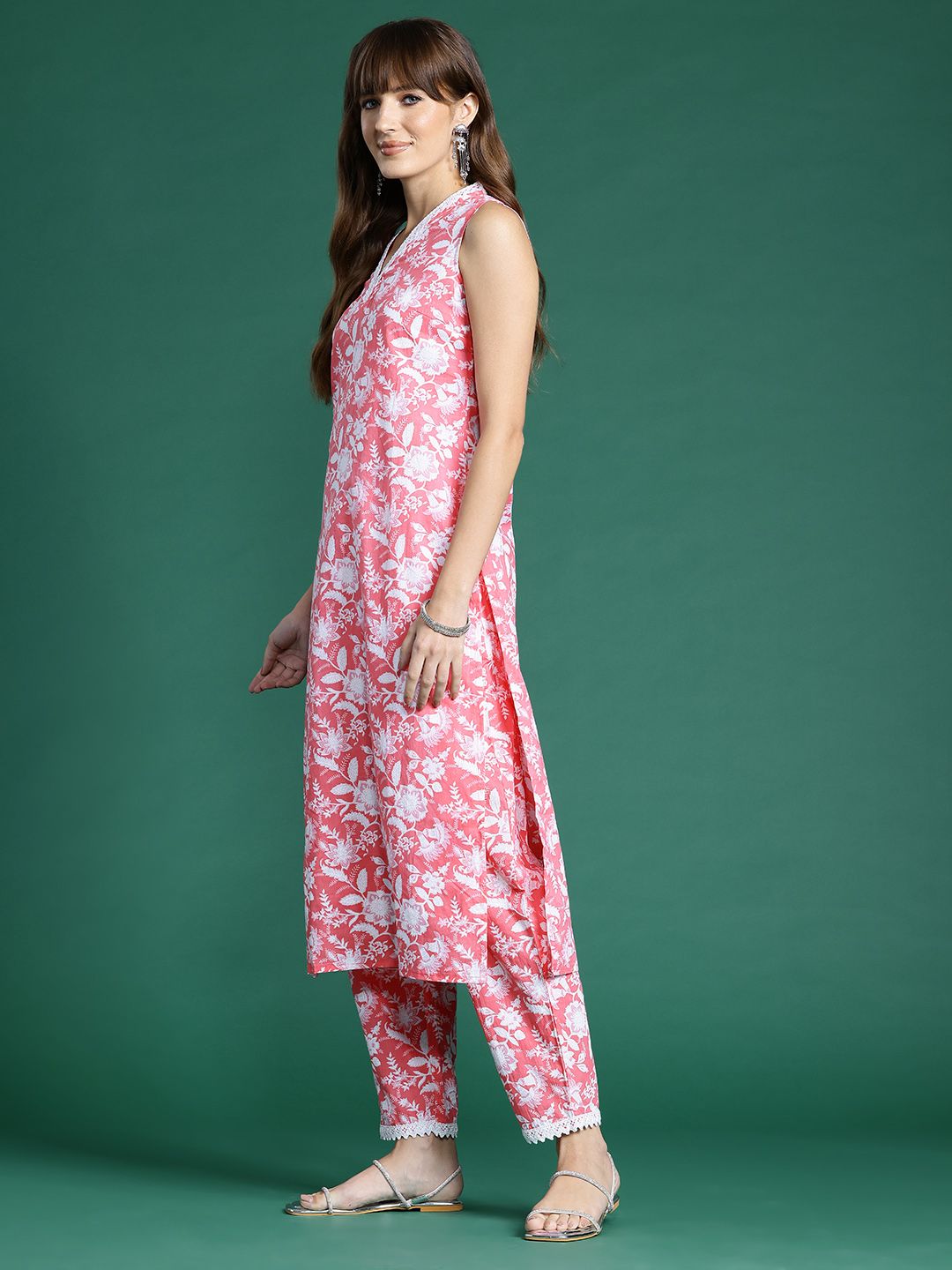Dhiyona IE Floral Printed Pure Cotton Co-Ords