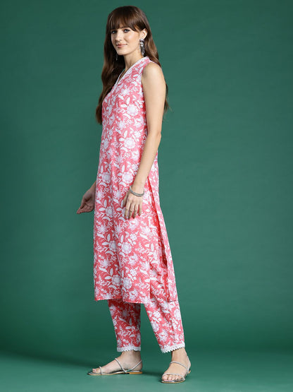 Dhiyona IE Floral Printed Pure Cotton Co-Ords