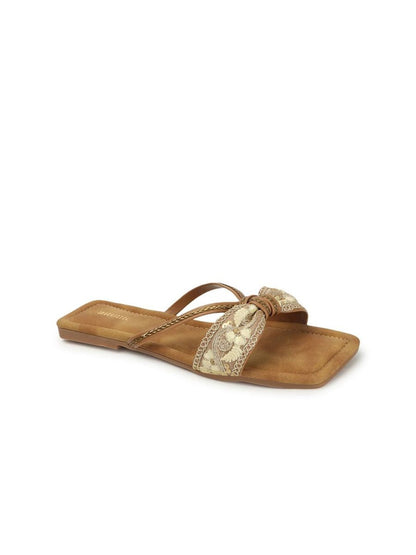 Dhiyona AK Women Embellished Open Toe Flats with Bows