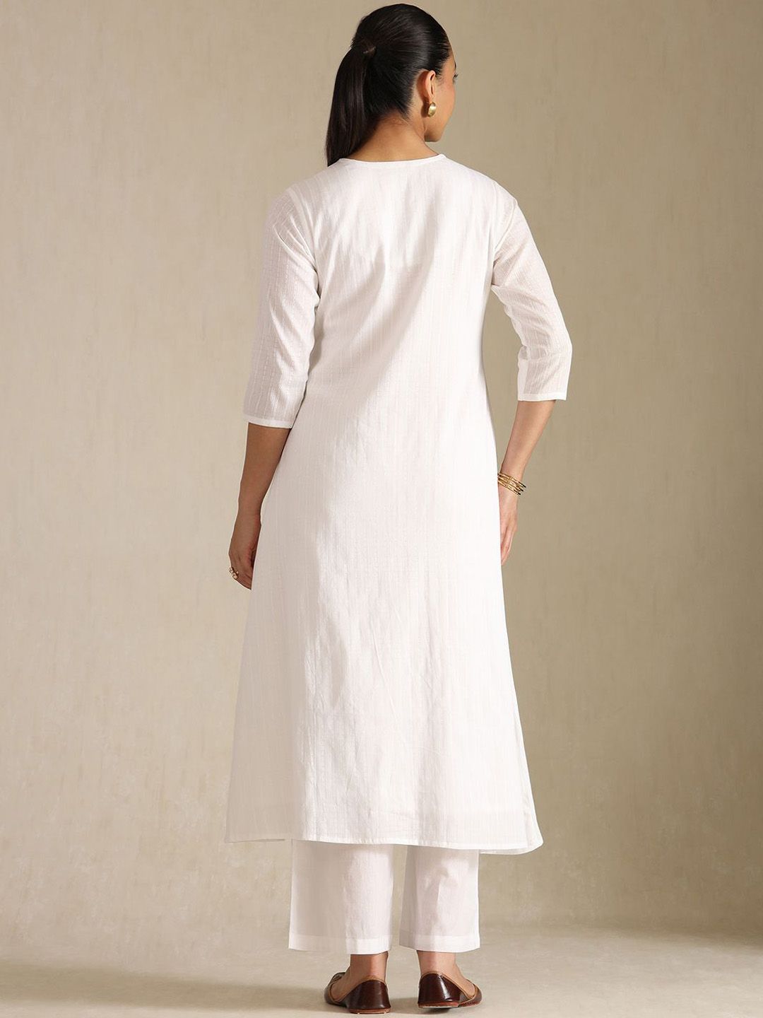 Dhiyona SO Women's Women Embroidered Tiered Kurta with Palazzos