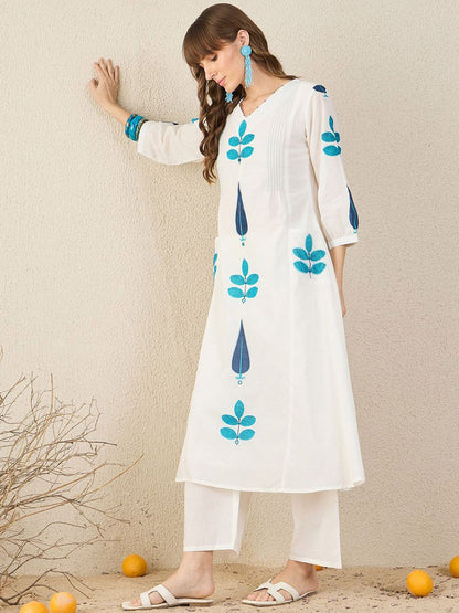 Dhiyona IE Printed Pure Cotton Tunic With Palazzo