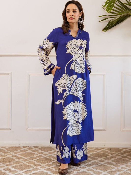 Women Floral Printed Kurta with Palazzo