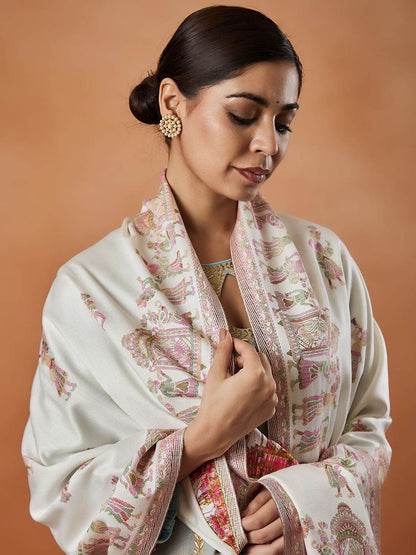 Dhiyona PA Pari Mahal Kaani Ethnic Motifs Woven Design Shawl
