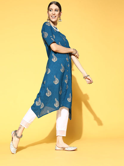 Dhiyona IE Printed Cotton Blend Kurta Set