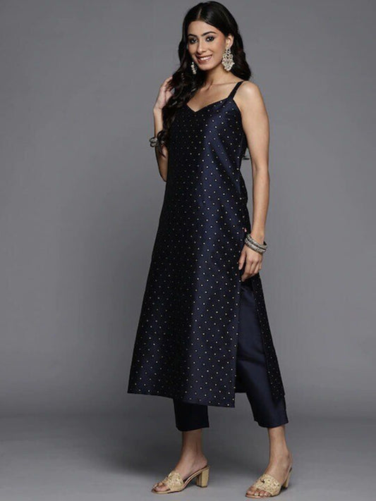 Dhiyona VA Women's Abstract Printed Kurta with Trousers & With Dupatta