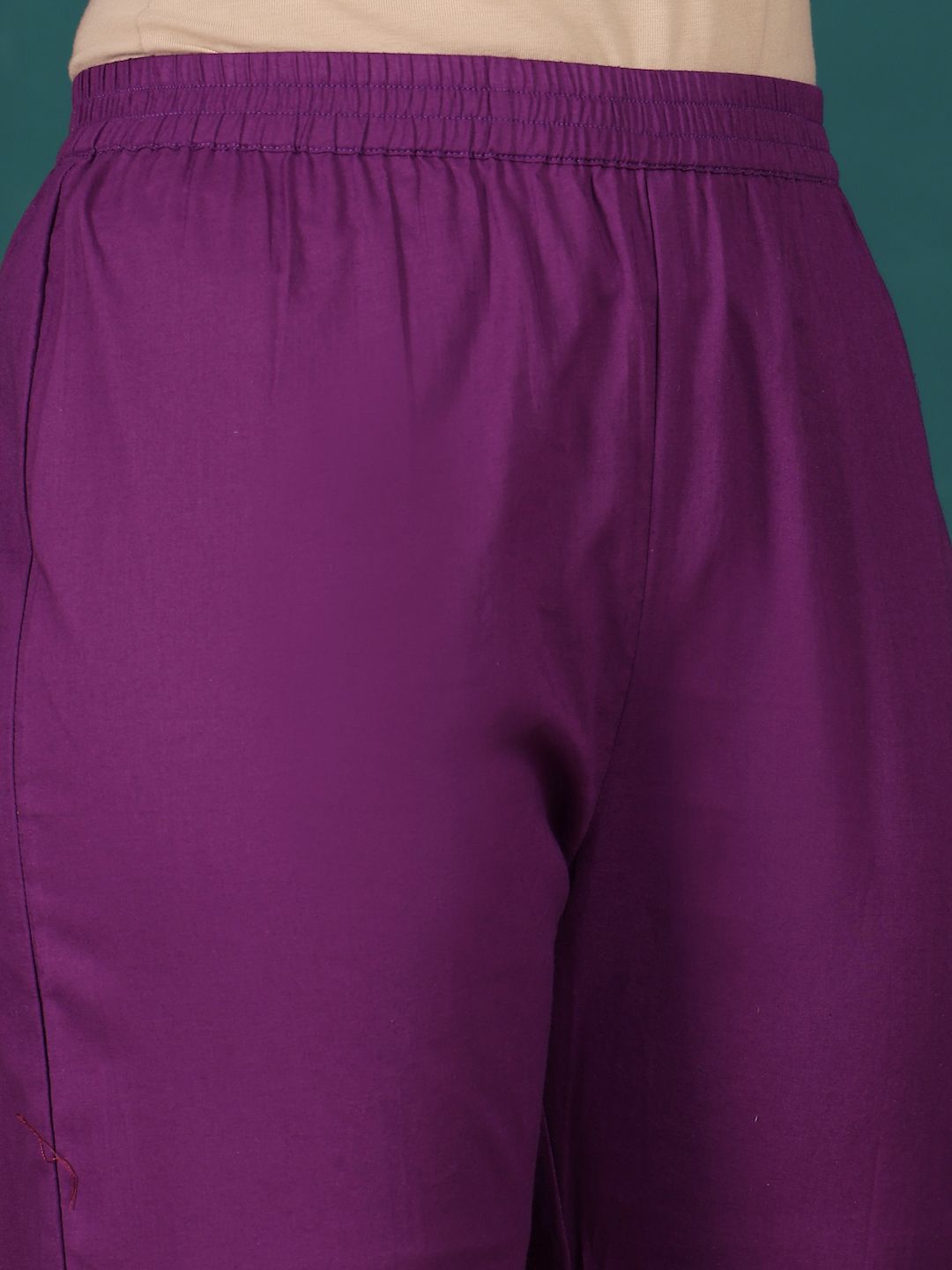 Dhiyona VA Women's Paisley Printed Regular Pure Cotton Kurta with Trousers