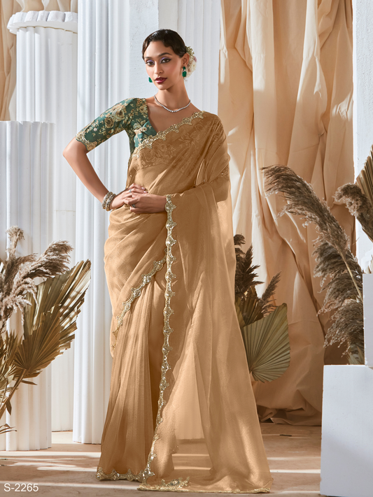 Dhiyona KM Women Beige Saree: Effortless Elegance For Every Occasion