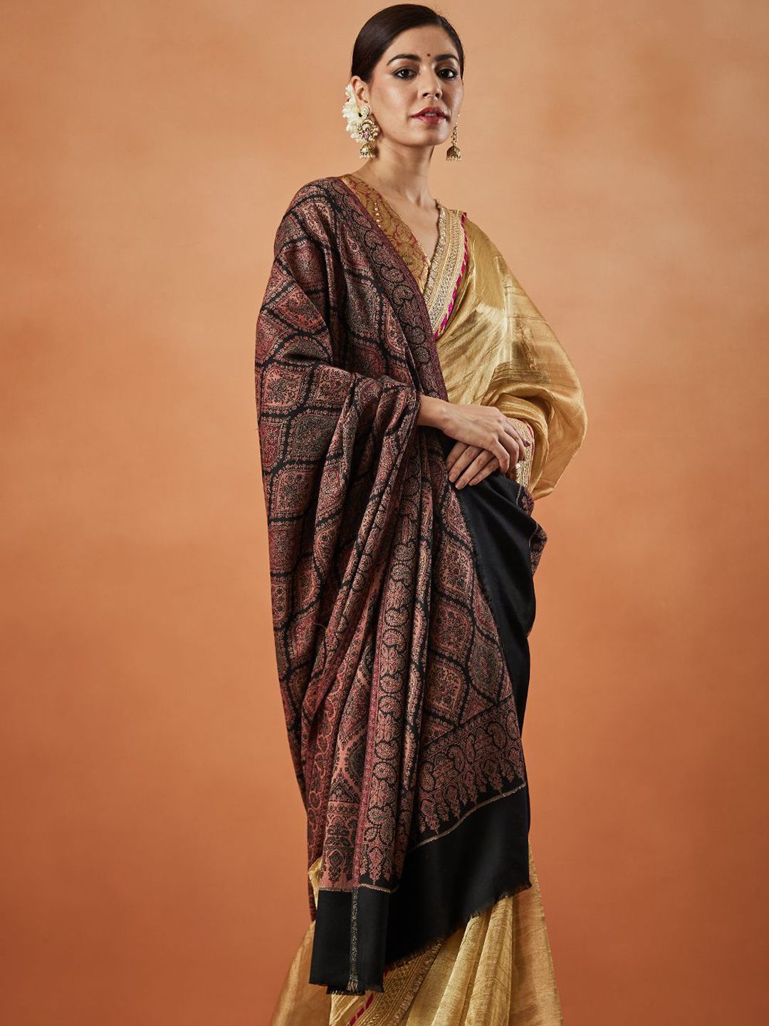 Dhiyona PA Shabnam Paisley Woven Design Jamawar Shawl