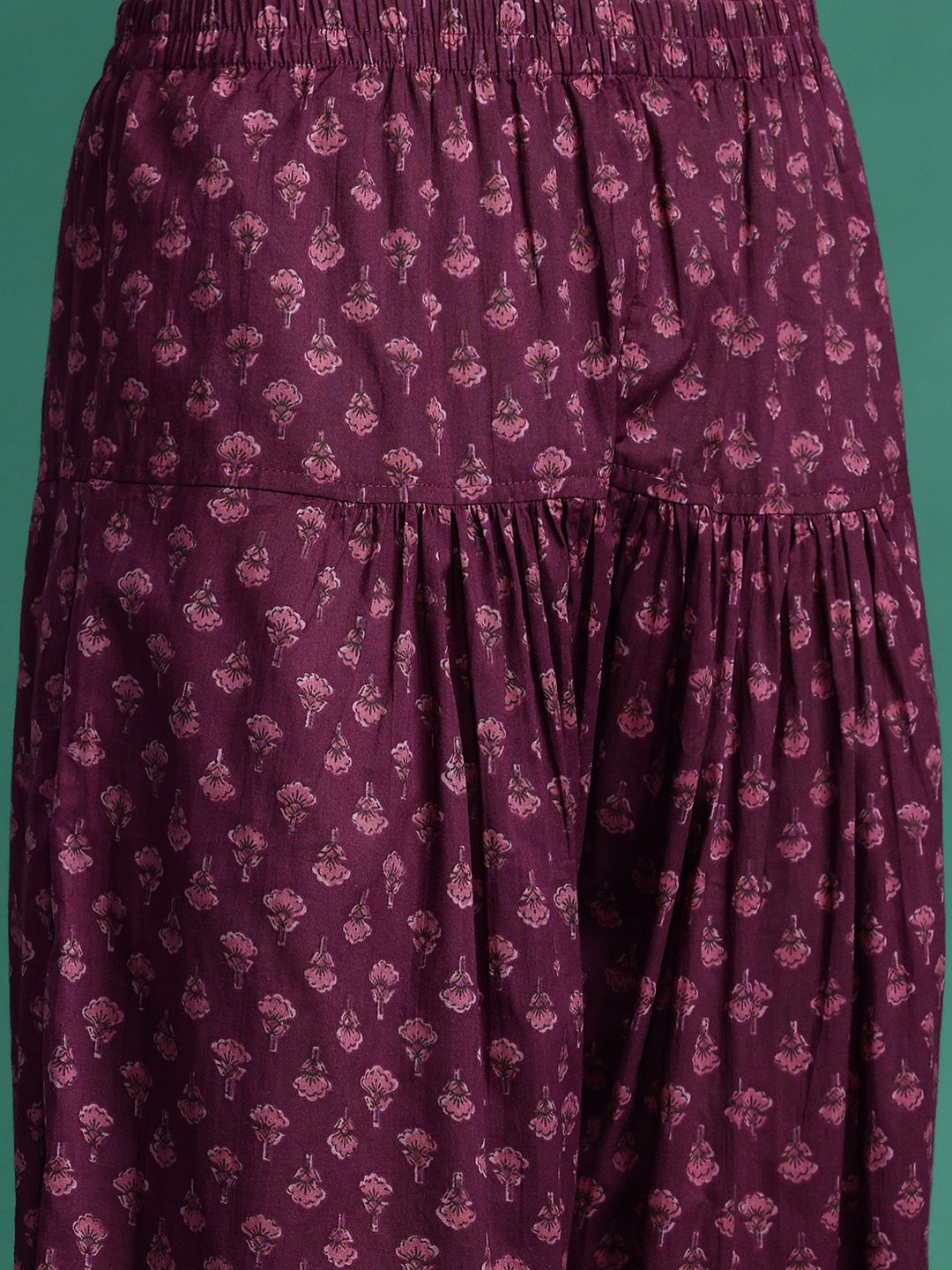 Dhiyona IE Floral Printed Gotta Patti Pure Cotton Kurta With Salwar & Dupatta