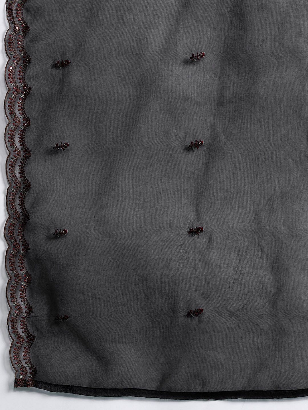 Ethnic Motifs Embroidered Sequinned Kurta with Trousers & With Dupatta