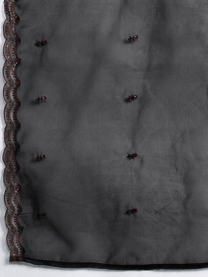 Ethnic Motifs Embroidered Sequinned Kurta with Trousers & With Dupatta