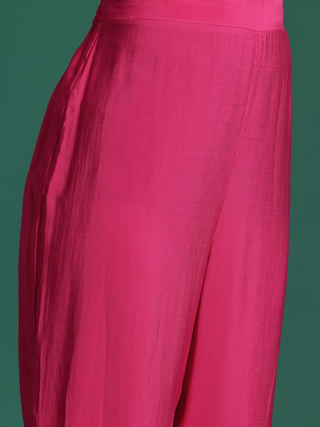 Floral Embroidered Thread Work Pure Cotton Kurta with Trousers