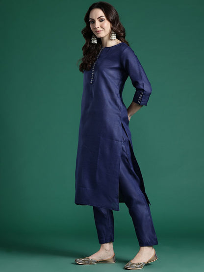 Ethnic Motifs Embroidered Kurta with Trousers & Dupatta