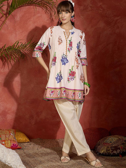 Dhiyona IE Printed A-Line Tunic & Trousers Co-Ord Set