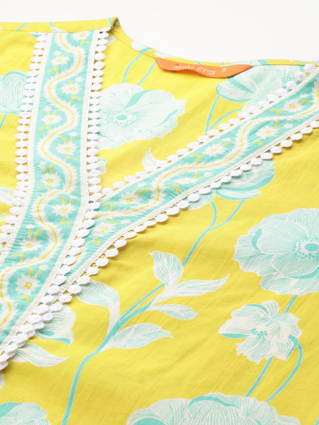 Women Floral Printed Regular Pure Cotton Kurta with Trousers & With Dupatta