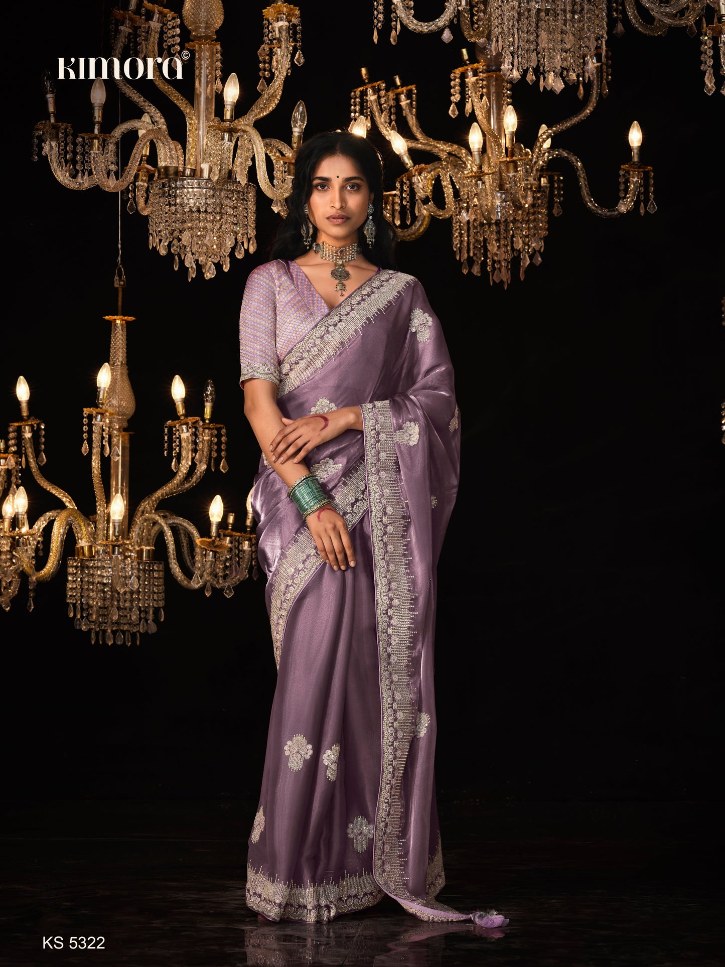 Dhiyona KM Women The Royal Grace Purple Kanjivaram Silk Saree
