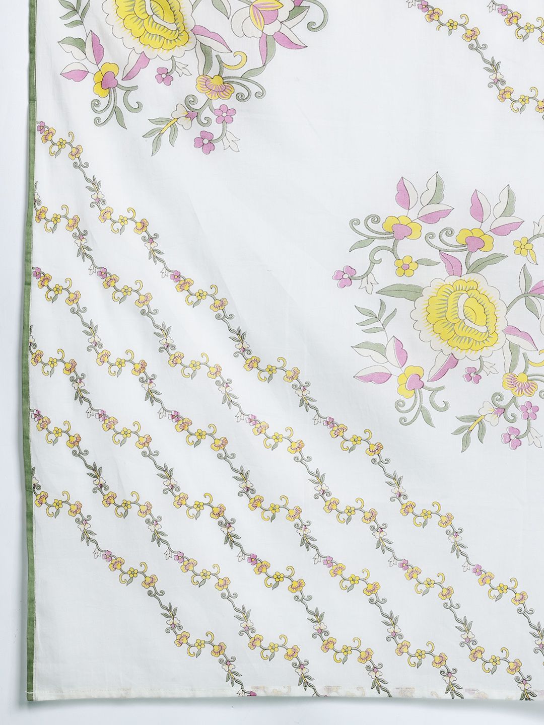 Floral Embroidered Pure Cotton Kurta with Trousers & Dupatta