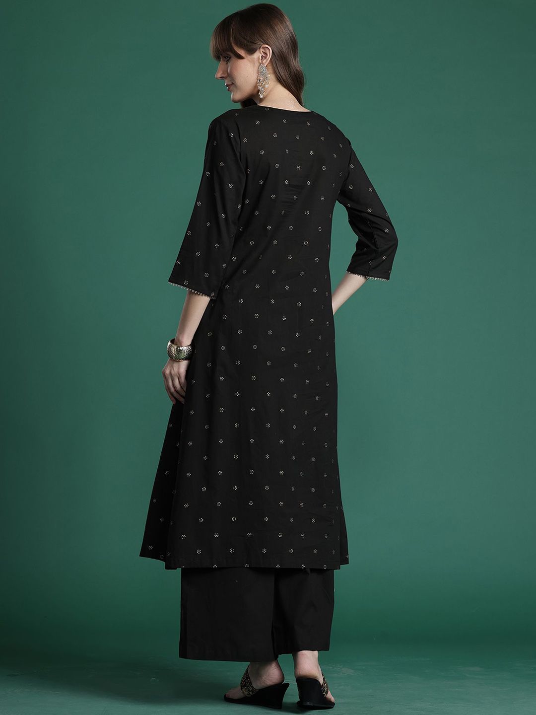 Dhiyona IE Embroidered Pure Cotton Tunic With Trouser Co-Ords