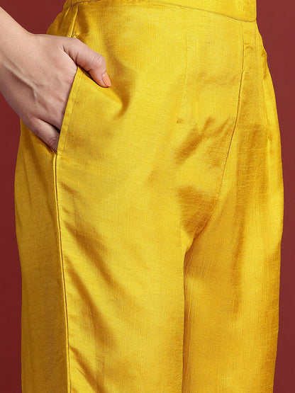 Dhiyona IE Floral Embroidered Sequinned Kurta With Trousers & Dupatta