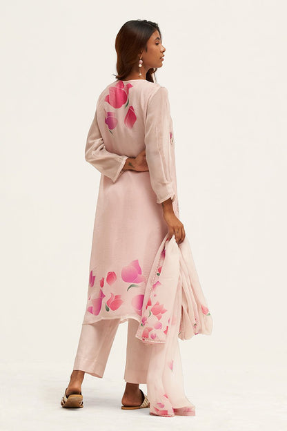 Women's Light Pink Organza Salwar Suit