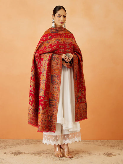 Dhiyona PA Women Ethnic Motifs Woven Design Shawl