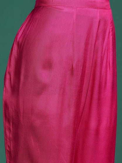 Dhiyona IE Leheriya Printed Zari Kurta With Trousers & Dupatta