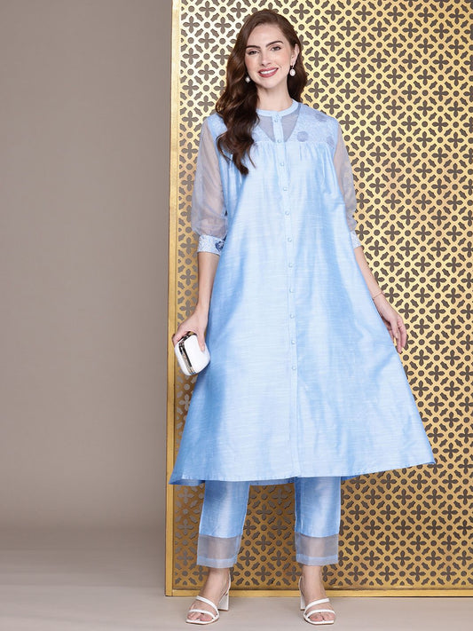 Dhiyona PD Women Regular Thread Work Jashn Kurta With Trousers