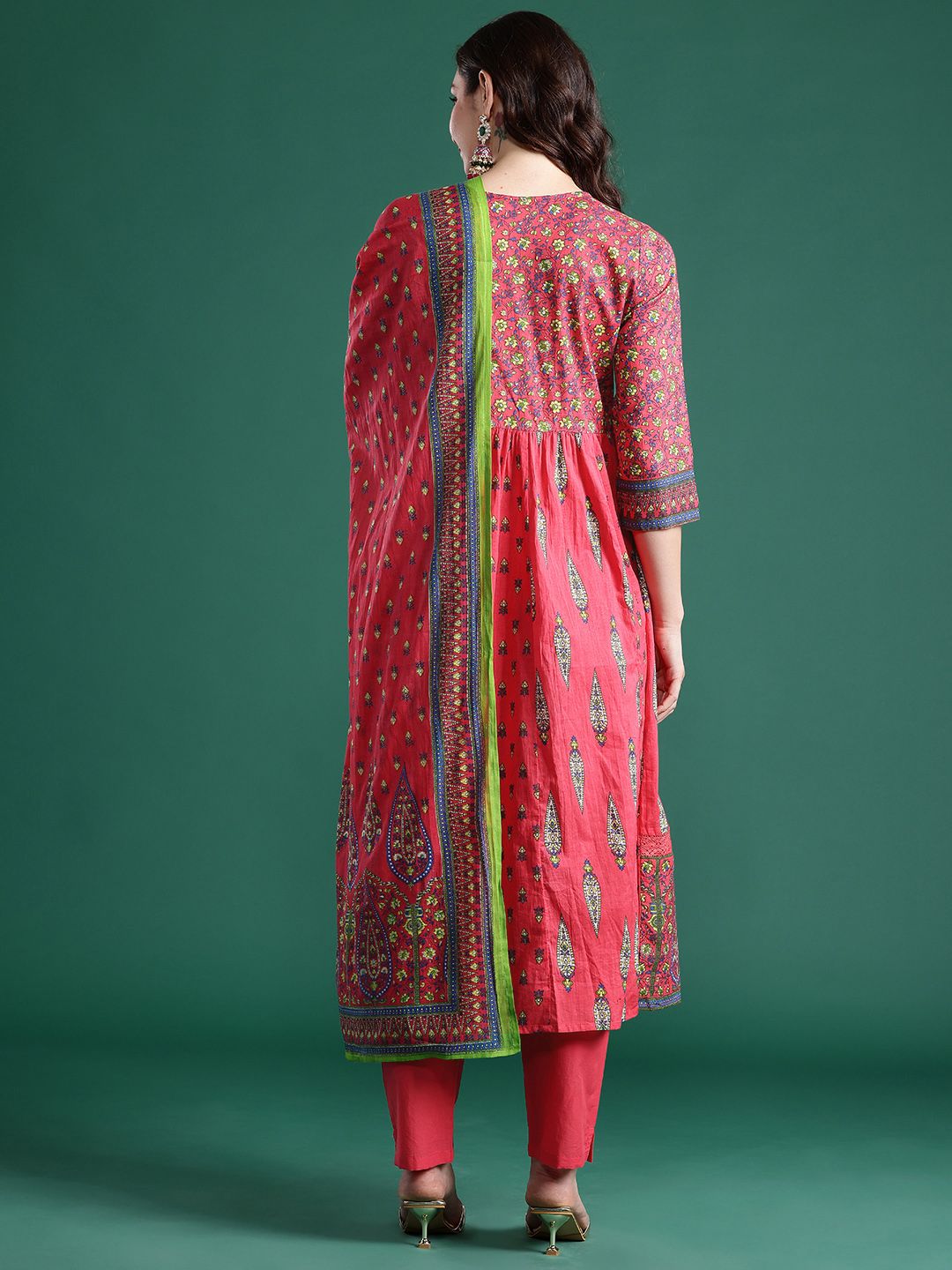 Ethnic Motifs Printed Kurta with Trousers & Dupatta