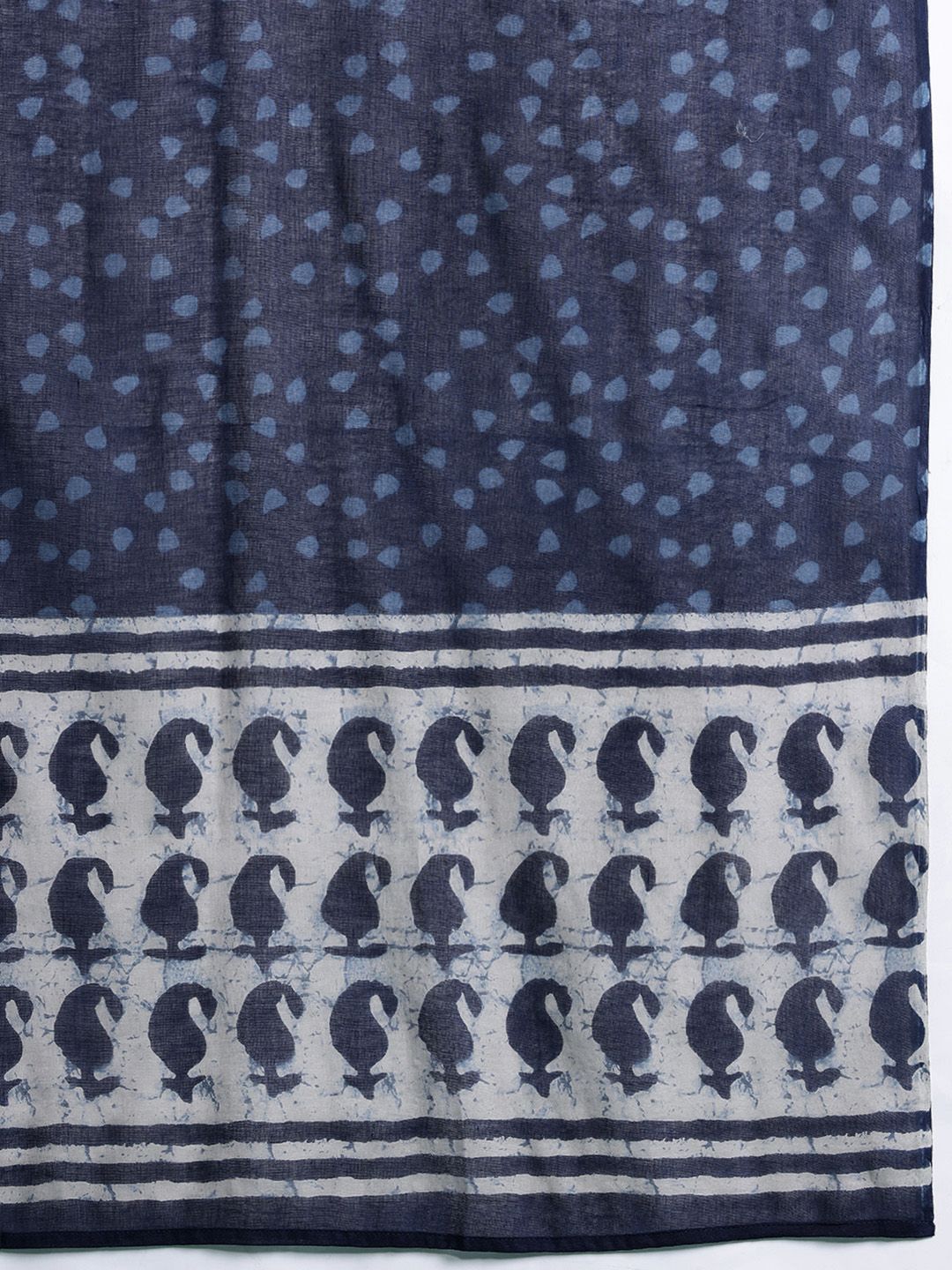 Paisley Printed Pure Cotton Kurta With Trousers & Dupatta