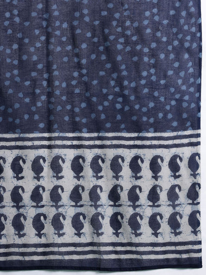 Paisley Printed Pure Cotton Kurta With Trousers & Dupatta