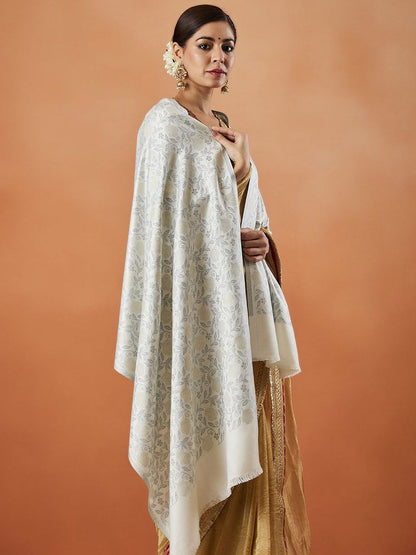 Dhiyona PA Ethnic Motifs Woven Design Shawl