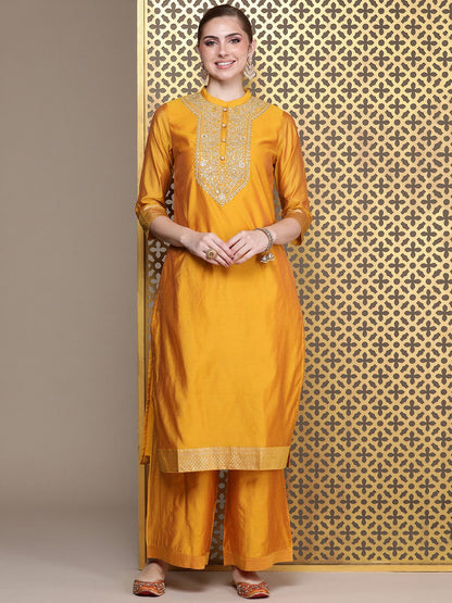 Dhiyona PD Women Jashn Ethnic Motifs Embroidered Kurta with Palazzos