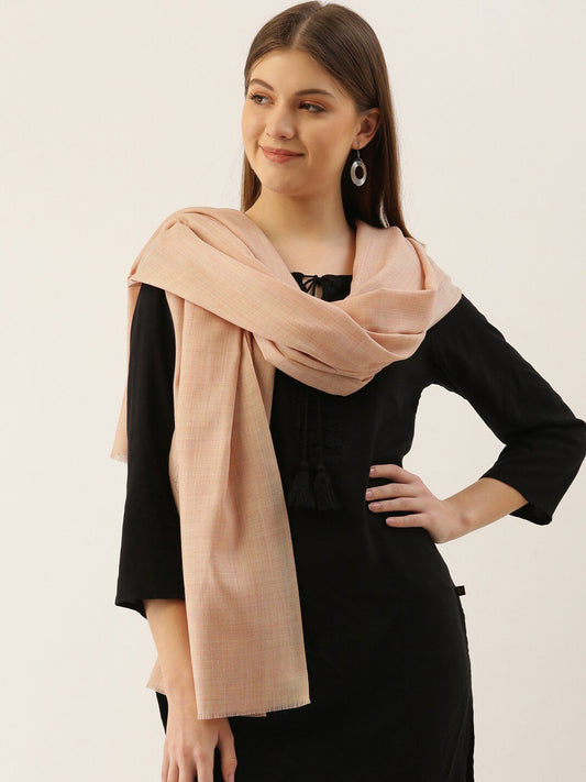Dhiyona PA Woman Beige Solid Shawl