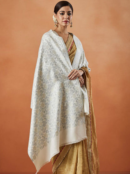Dhiyona PA Ethnic Motifs Woven Design Shawl